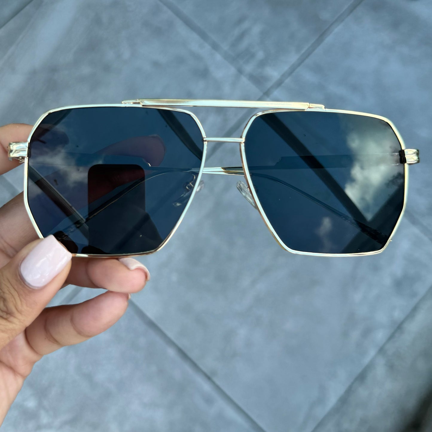 Unisex classic double Bridge sunglasses