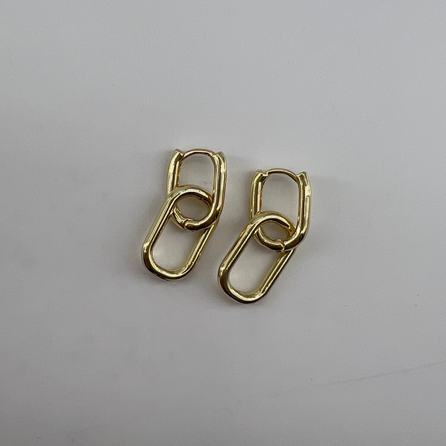 The gold link earrings