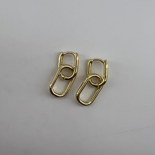 The gold link earrings